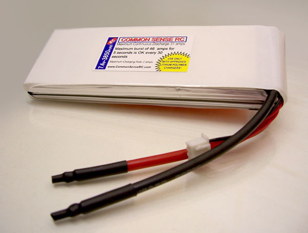 7.4 volt - 3850mAh 8C Lipo Battery Pack